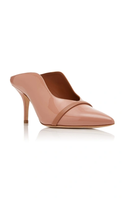 Shop Malone Souliers Constance Patent Leather Mules In Neutral