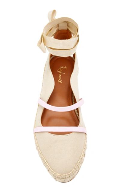 Shop Malone Souliers Selina Espadrille Canvas Flats In Neutral