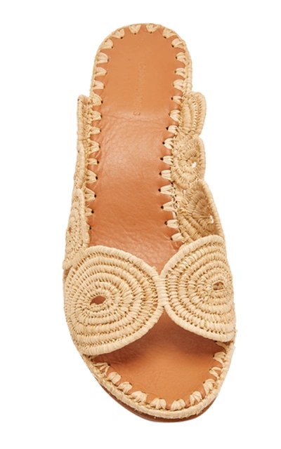 Shop Carrie Forbes Ayoub Raffia Mules In Neutral