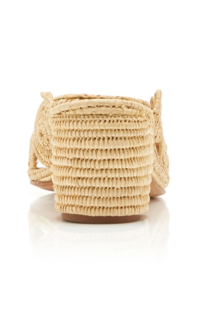 Shop Carrie Forbes Ayoub Raffia Mules In Neutral