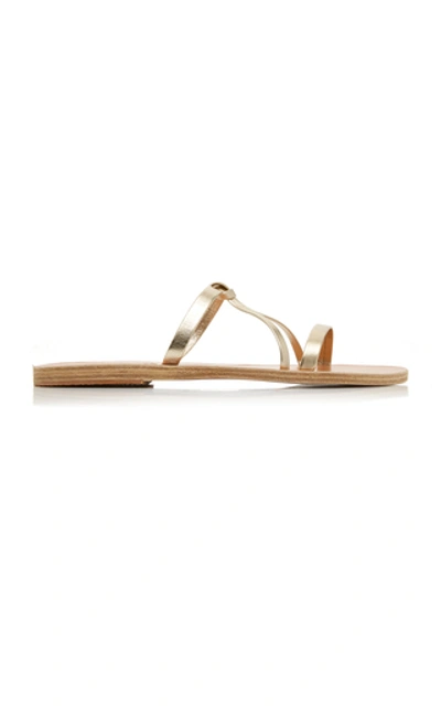 Shop Ancient Greek Sandals Spetses Leather Sandals In Gold