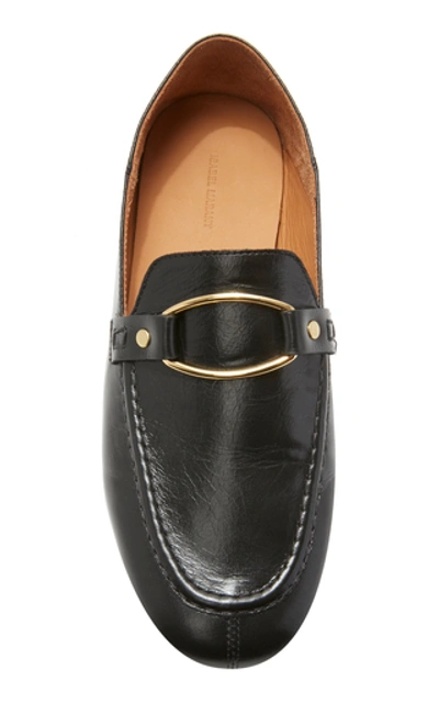 Shop Isabel Marant Ferlyn Leather Loafers In Black