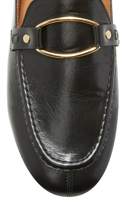 Shop Isabel Marant Ferlyn Leather Loafers In Black