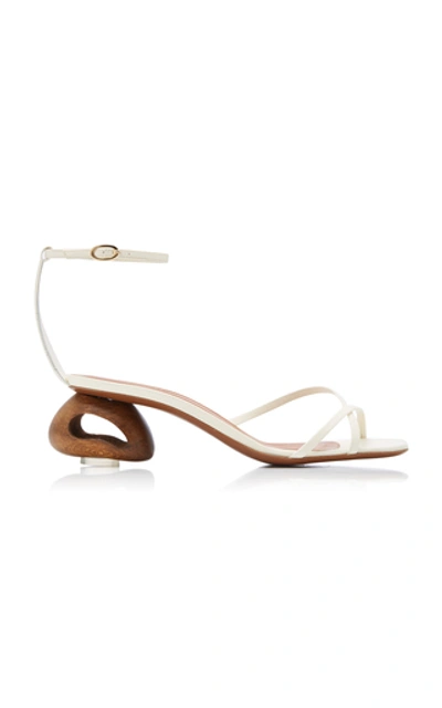 Shop Neous Phippium Leather Sandals In White