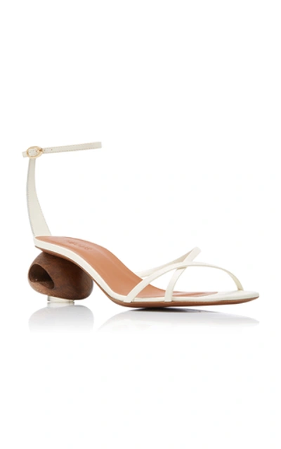 Shop Neous Phippium Leather Sandals In White