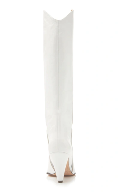 Shop Alexandre Birman Dora Pvc And Leather Ankle Boots In White
