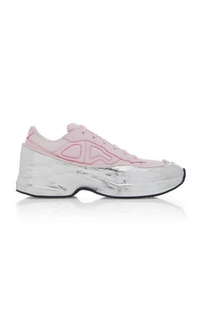 Shop Adidas Originals Ozweego Two-tone Leather Sneakers In Pink