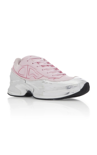 Shop Adidas Originals Ozweego Two-tone Leather Sneakers In Pink