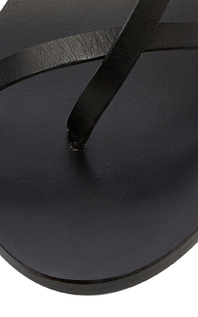 Shop Atp Atelier Nashi Leather Sandals In Black