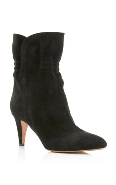 Shop Isabel Marant Dedie Leather Ankle Boots In Black