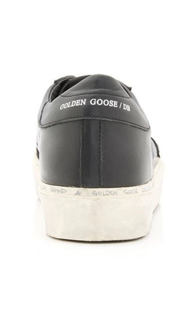 Shop Golden Goose Hi Star Platform Leather And Suede Sneakers In Black