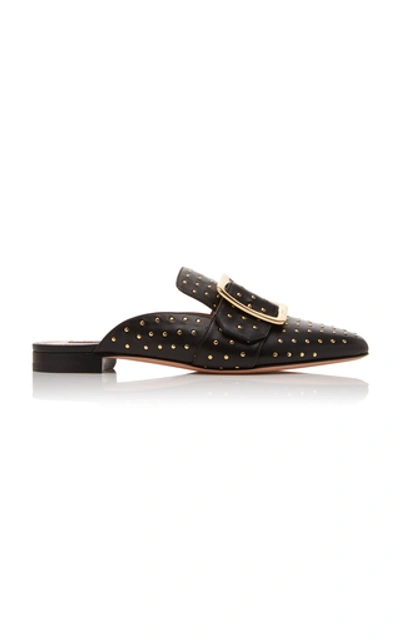 Shop Bally Janesse Stud-embellished Leather Mules In Black
