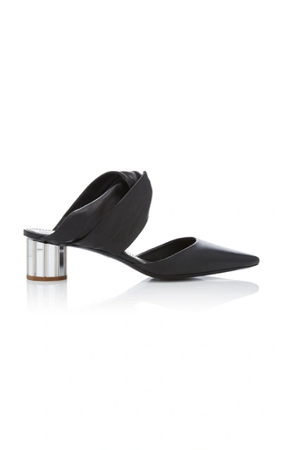 Shop Proenza Schouler Bow-detailed Leather Mules In Black