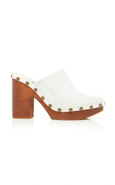 Shop Jacquemus Les Sabots Leather Mules In White