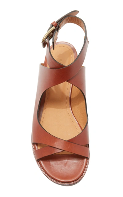 Shop Isabel Marant Jirene Leather Sandals In Brown
