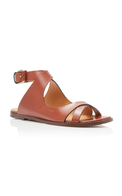 Shop Isabel Marant Jirene Leather Sandals In Brown