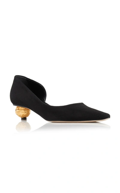 Shop Loewe Suede Pumps In Black