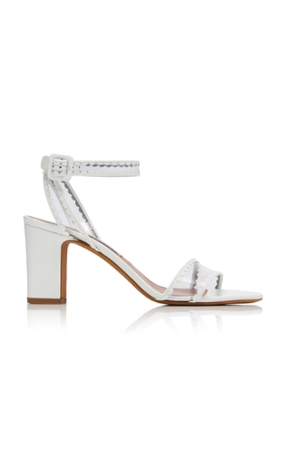 Shop Tabitha Simmons Leticia Patent-leather And Pvc Sandals In White