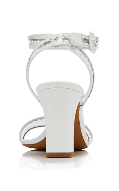 Shop Tabitha Simmons Leticia Patent-leather And Pvc Sandals In White