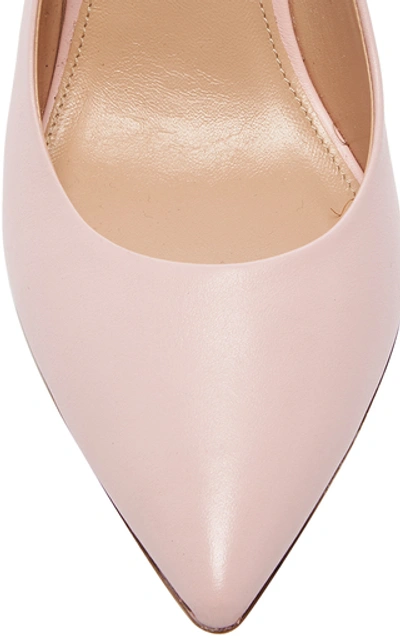 Shop Jacquemus Loiza Block-heel Leather Pumps In Pink
