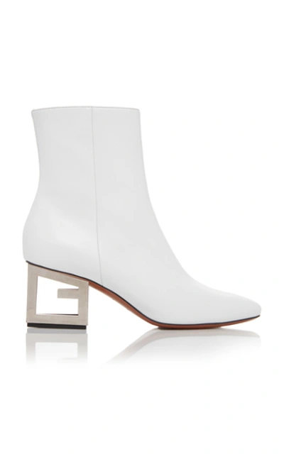 Shop Givenchy Patent-leather Ankle Boot In White
