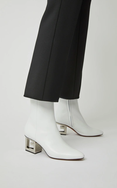 Shop Givenchy Patent-leather Ankle Boot In White