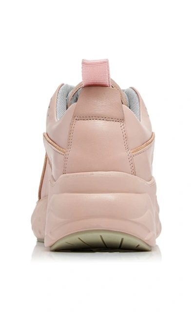Shop Acne Studios Manhattan Leather, Suede And Mesh Sneakers In Pink