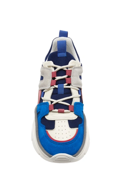 Shop Isabel Marant Kindsay Low-top Leather Sneakers In Blue