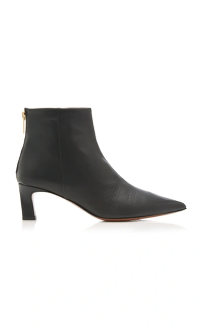 Shop Atp Atelier Messina Leather Ankle Boots In Black