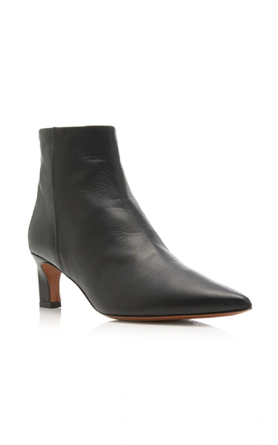 Shop Atp Atelier Messina Leather Ankle Boots In Black