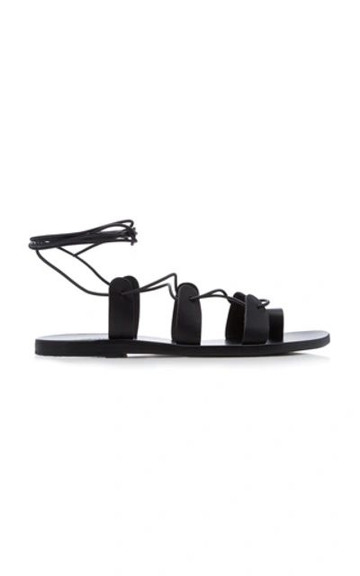 Shop Ancient Greek Sandals Alcyone Leather Sandals In Black