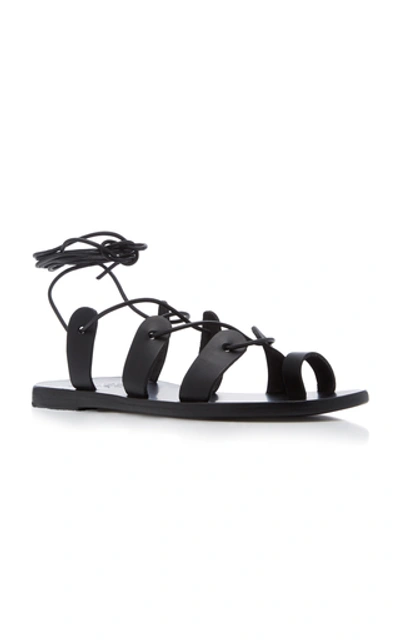 Shop Ancient Greek Sandals Alcyone Leather Sandals In Black