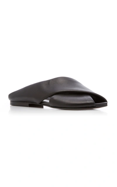Shop Proenza Schouler Crisscross Leather Sandals In Black