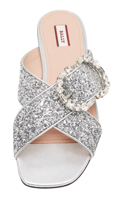Shop Bally Clara Strass Crystal-embellished Sandals In Silver