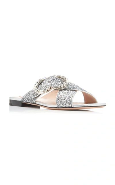 Shop Bally Clara Strass Crystal-embellished Sandals In Silver
