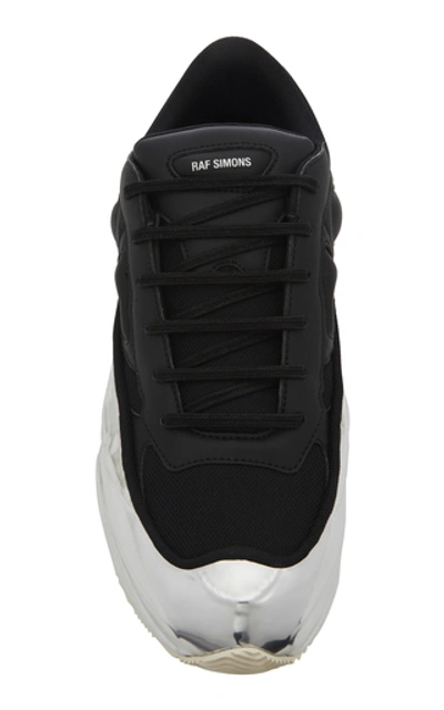 Shop Adidas Originals Ozweego Two-tone Leather Sneakers In Black