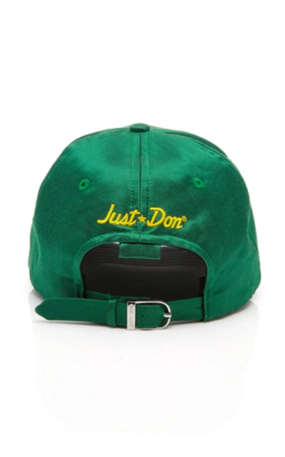 Shop Just Don Islanders Embroidered Satin Baseball Hat In Green