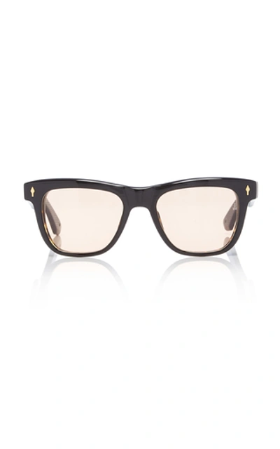 Shop Jacques Marie Mage Fitzgerald Acetate Square-frame Sunglasses In Black