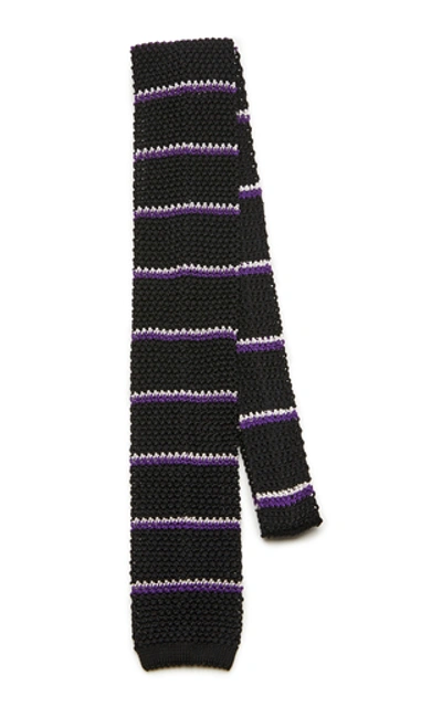 Shop Ralph Lauren Knit Striped Silk Tie