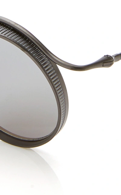 Shop Matsuda Eyewear Metal Round-frame Sunglasses In Black