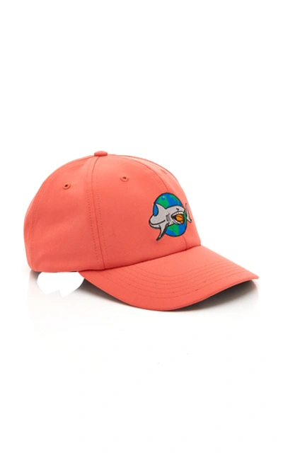 Shop Just Don Islanders Shark Embroidered Cotton Baseball Hat In Pink