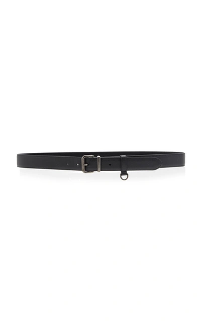 Shop Prada Saffiano Leather Belt In Black