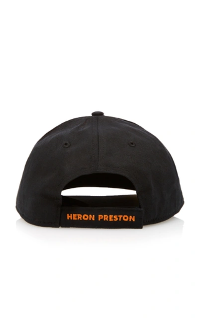 Shop Heron Preston Logo-embroidered Cotton Baseball Cap In Black