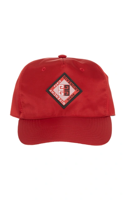 Givenchy Logo Patch Baseball Cap In Red