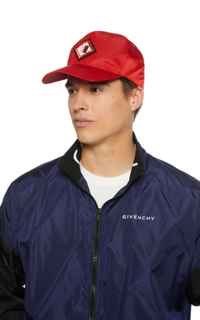 Givenchy Logo Patch Baseball Cap In Red