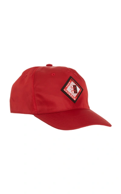 Givenchy Logo Patch Baseball Cap In Red