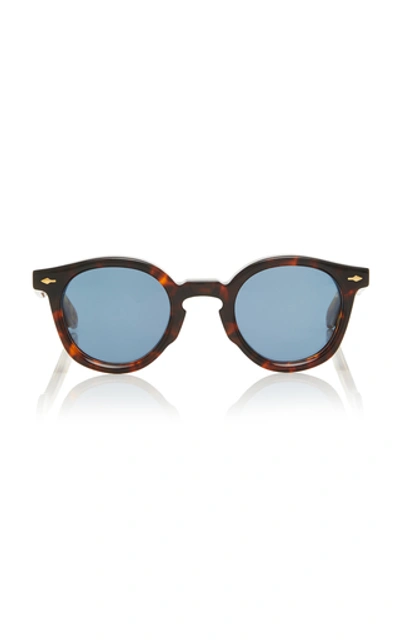 Shop Jacques Marie Mage Felix Round-frame Acetate Sunglasses In Brown