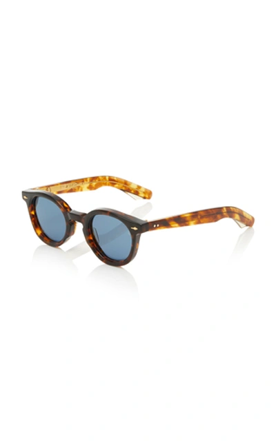 Shop Jacques Marie Mage Felix Round-frame Acetate Sunglasses In Brown