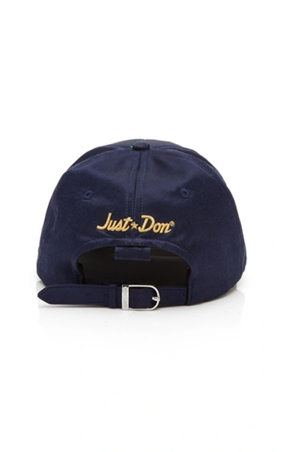 Shop Just Don The Jungle Embroidered Satin Baseball Hat In Navy
