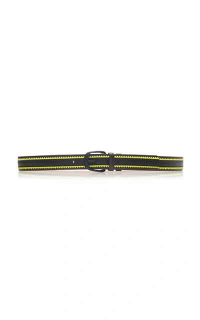 Shop Bally Baldon Leather Belt In Black